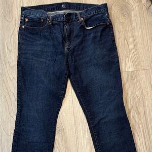 Gap Denim Slim Fit Dark Wash Indigo Stretch Jeans 33x30 Mens